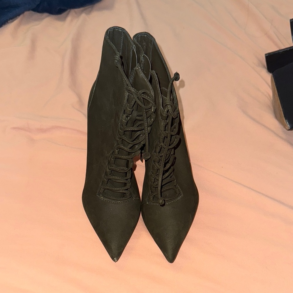 Aldo Green Lace Up Boots